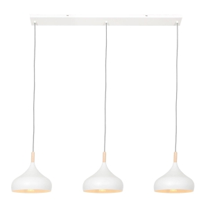 Biała nowoczesna lampa wisząca białe klosze na linkach Mexlite 3099W Bjorr 3xE27 106cm