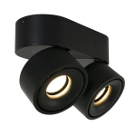 Czarna nowoczesna lampa sufitowa plafon regulowane reflekory Mexlite 2674ZW Fez Black LED 2x8W 2700K 16,1cm