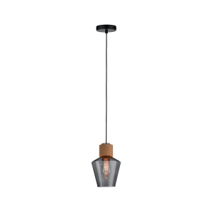 Neordic Edla Lampa wisząca max. 1x20W E27 230V Szkło przydymione/Korek Paulmann PL79740