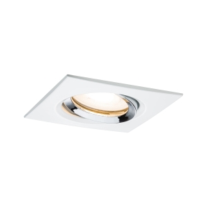 Oprawa do wbudowania NOVA PLUS LED DIM wychylna GU10 7W 460lm 93x93mm 2700K IP65 230V biały/ chrom mat Paulmann PL92904