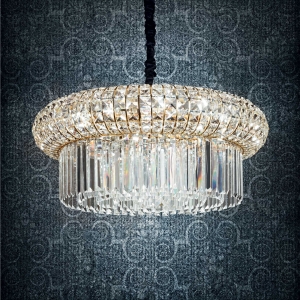 Włoska kryształowa lampa wisząca Ideal Lux 237794 Nabucco 12xE14 60cm złoty