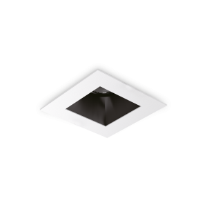 Czarna kwadratowa lampa podtynkowa z białą ramką Ideal Lux 252988 Dynamic Source LED 9W 870LM 3000K IP54 CRI90 35stopni 5,6cm x 5,1cm