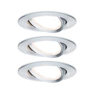 Zestaw Premium Coin Slim ściemniany LED 3x6,8W 2700K 230V 51mm Aluminium Paulmann PL93903
