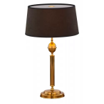 Lampa nocna stołowa złota podstawa i czarny abażur Jupiter BM L MS 1954 Batumi E27 60cm