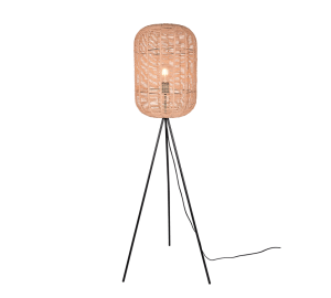 Lampa stojąca Podłogowa Trio 403000132 Runa E27 150cm czanry brązowy sizal