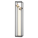 Nowoczesna lampa podłogowa czarna rama i złote ramiona Jupiter 1910 Planet 2xG9 150cm