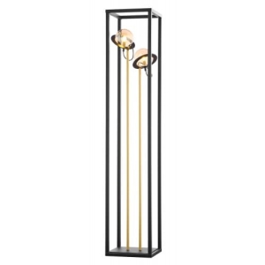 Nowoczesna lampa podłogowa czarna rama i złote ramiona Jupiter 1910 Planet 2xG9 150cm