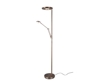 Lampa stojąca Podłogowa Trio 424210304 Barrie LED 32W 6W 181cm x 30cm patyna regulowana
