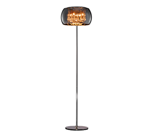 Lampa stojąca Podłogowa Trio 411210406 Vapore 4xG9 158cm x 40cm chrom kryształki