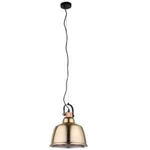 Lampa wisząca do kuchni złoty klosz i czarny kabel Nowodvorski 8381 Amalfi L E27 30cm x 170cm