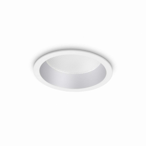Okrągła lampa podtynkowa z ramką Ideal Lux 249025 Deep LED 10W 1450LM 4000K IP44 70stopni 10,3cm x 5,6cm