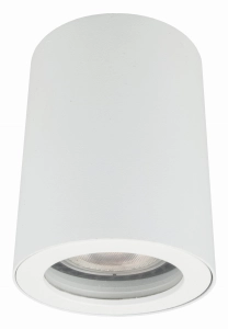 Biała lampa sufitowa tubka do łazienki pod prysznic Light Prestige LP-6510/1SM WH Faro GU10 IP65 8,8cm x 6,5cm