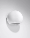 Kinkiet biała kula w połysku Sollux Lighting SL.1026 Globe E27