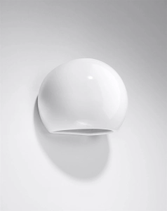 Kinkiet biała kula w połysku Sollux Lighting SL.1026 Globe E27