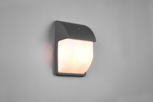 Zewnętrzna lampa ścienna kinkiet na elewację Trio 212160242 Mersey 2xE14 IP44 czujnik zmierzchu antracyt