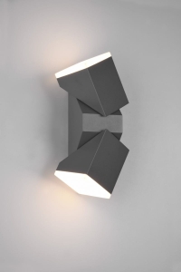 Zewnętrzna lampa ścienna kinkiet na elewację Trio 270660242 Avon LED 2x7W 3000K IP54 antracyt