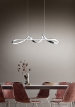 Lampa wisząca nowoczesna o nieregularnym kształcie zawijana serpentyna chrom RL R37091106 Perugia LED 37W 4000K
