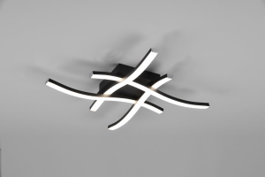 Lampa sufitowa kratka minimalistyczna nowoczesna czarna hasztag RL R62474432 Route LED 4x5W 4000K 46x46cm