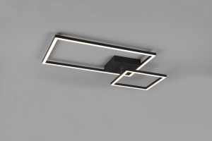 Lampa sufitowa nowoczesna linearna geometryczna prostokątna czarna z regulowaną jasnością RL R62642432 Padella LED 25W 4000K 63cm