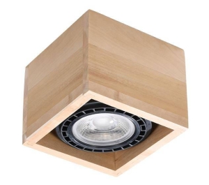 Quatro 1 Plafon Sollux Lighting SL.0915 naturalne drewno