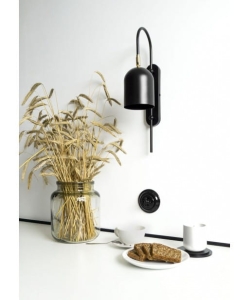 Lampa ścienna Kinkiet UMMO TAA12000 Taku GU10 czarny/mosiądz
