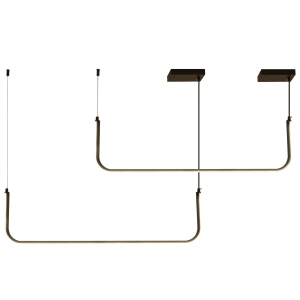 Czarna lampa wisząca Step Into Design MP0095-2 Minima-2 LED 2x20W 3000K