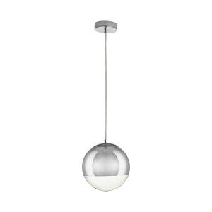 Lampa wisząca szklana chromowana kula Step Into Design MP1238-200 chrome Flash S E27 20cm x 150cm