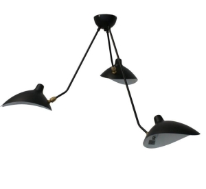 Lampa wisząca ruchome czarne klosze na ramionach Step Into Design P8703 Crane-3P 3xE14