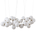 Lampa wisząca szklane kule Step Into Design DP0254-1000 Coralli 100 LED 58W 3000K 150cm x 100cm mosiądz