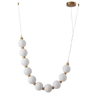 Lampa wisząca szklane białe kule na lince z mosiądzem Step Into Design DP0228-L310 Coralli S LED 24W 3000K