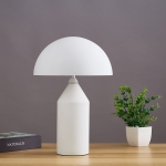 Biała lampa stołowa inspirowana Oluce Atollo Step Into Design MT1234-250 WHITE Belfugo White 2xE27 35cm x 25cm