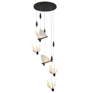 Designerska lampa wisząca z kloszami w kształcie pszczół Step Into Design MP0090-5 black Bee Lamp LED 20W 3000K 45cm x 264cm czarny