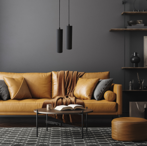 Lampa wisząca czarna nowoczesna tuba ryflowana w prążki do salonu Light Prestige LP-787/1P BK Tokio GU10