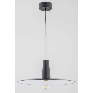 Czarna lampa wisząca kapelusz metalowy nowoczesny pojedynczy zwis Tores Alfa 60882 E27 89cm x 54cm