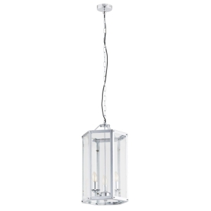 Lampa wisząca szklana Argon 1252 Bodrum 3xE27 30cm chrom