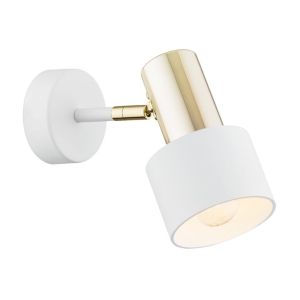 Lampa ścienna kinkiet regulowany Argon 4264 Doria E27 biały mosiądz