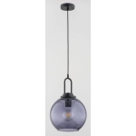 Lampa pojedyncza wisząca do jadalni loft czarna z grafitowym kloszem kulą Septum Black Alfa 60904 E27 87cm x 25cm