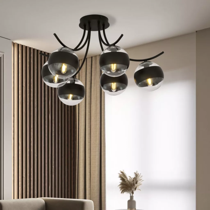 Lampa EMIBIG Boston 1111/6 czarny - bd39f86dce2e59bb1d06db710eea4aa4