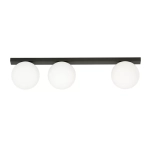 Lampa sufitowa listwa czarna z trzema kulami Emibig 1124/3 Czarny Fit 3 Black/Opal 3xE14 70cm