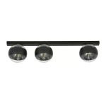 Lampa sufitowa listwa czarna z trzema kulami Emibig 1123/3 Czarny  Fit 3 Black/Stripe 3xE14 70cm
