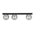 Lampa sufitowa listwa czarna z trzema kulami Emibig 1122/3 Czarny Fit 3 Black/Grafit 3xE14 70cm