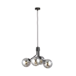 Czarna lampa wisząca z grafitowymi kloszami kulami Emibig 1140/4 Nova 4xE14 46cm x 100cm