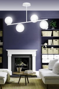Lampa sufitowa biała metalowa cztery kule nowoczesna Emibig 1021/4 Biały Bior 4 White 4xE14 80cm