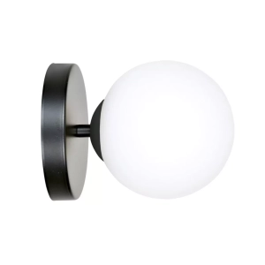 Lampa ścienna kinkiet mała czarna kula nowoczesna Kinkiet Emibig 1020/K1 Czarny Bior K1 Black 1xE14