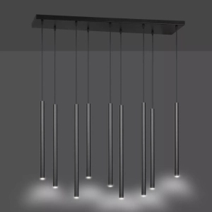 Lampa Wisząca Emibig 552/9 Czarny Selter 9 Black 9xG9 92cm x 120cm smukłe tuby