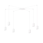Lampa wisząca biała typu pająk sześć tubek na przewodach Emibig 525/6 Biały Traker 6 Wh/White 6xGU10