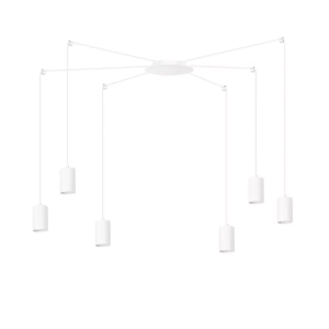 Lampa wisząca biała typu pająk sześć tubek na przewodach Emibig 525/6 Biały Traker 6 Wh/White 6xGU10
