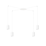 Lamp wisząca typu spider biała cztery tubki na długich przewodach Emibig 525/4 Biały Traker 4 Wh/White 4xGU10