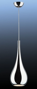 Lampa wisząca chromowana kropla Italux MA01986C-001-01 Lava E27 19cm x 125cm