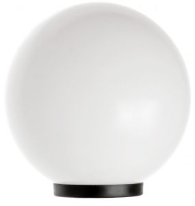 Zewnętrzna lampa stojąca biała kula SU-MA G 500 Z Alekule E27 IP44 52cm